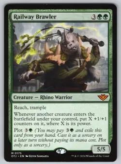 Railway Brawler M Outlaws of Thunder Junction #175 NM Normal - Image 1