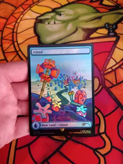 Island (1940) (Rainbow Foil) Secret Lair Drop SpongeBob MTG MINT - Image 1