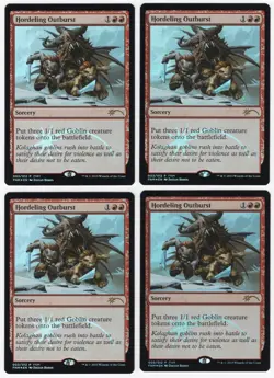 Hordeling Outburst x4 4x FNM Friday Night Magic Promos PLAYSET FOIL MTG NM AZ1 - Image 1