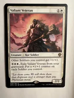MTG Magic the Gathering Valiant Veteran 038/281 Dominaria United NM - Image 1