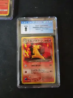 CGC 8 Dark Typhlosion NM-MT Pokemon Japanese Darkness Light 2001 HOLO #157 - Image 1