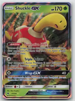 Pokemon Card Shuckle GX Ultra Rare SM - Lost Thunder 17/214 - Image 1