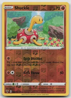 Reverse Holo Shuckle 085/185 SWSH04: Vivid Voltage Uncommon Pokemon TCG Card - Image 1