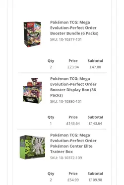 Pokemon Center Perfect Order Bundle 1x Booster Box 2x Bundles 2x ETB PRESALE - Image 2