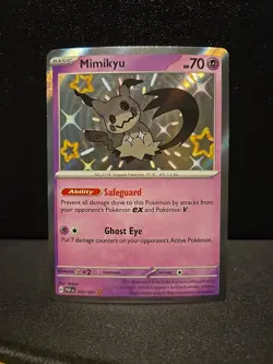 Pokemon TCG Mimikyu 160/091 Shiny Rare Paldean Fates NM - Image 1