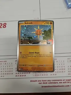 Pokemon TCG Solrock Cosmos Holo Prize Pack Series 8 MEG 075/132 NM - Stamped - Image 1