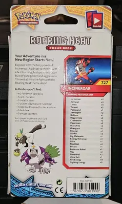 Pokemon Sun and Moon Roaring Heat Theme Deck Incineroar Sealed - Image 2