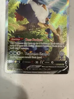 Pokemon Honchkrow V 162/172 Swsh09: Brilliant Stars Ultra Rare Full Art Holo - Image 3