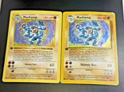 (2) Pokemon Machamp Deck Exclusives Holo Rare 1st Edition 8/102 1999 HP - Image 1