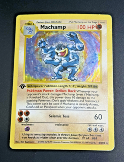 (2) Pokemon Machamp Deck Exclusives Holo Rare 1st Edition 8/102 1999 HP - Image 2