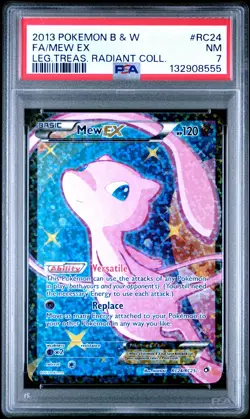 Mew Ex RC24 Pokemon Black & White Legendary Treasures Radiant Collection - PSA 7 - Image 1