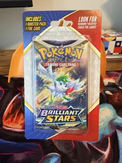 2X Pokemon, TCG Brilliant Stars Sword n Shield, 1 Booster Pack - Image 1