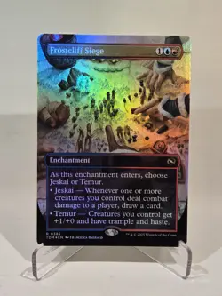 MTG Frostcliff Siege (Borderless) Dragonstorm #0385 FOIL - Image 1