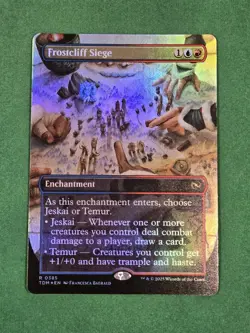 MTG Frostcliff Siege (Borderless) Dragonstorm #0385 FOIL - Image 5