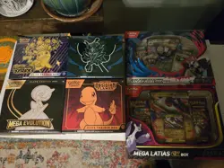 Pokemon TCG Lot 4 ETBS Obsidian Flames, Surging Sparks, Twilight, Mega Evo 2 Car - Image 1