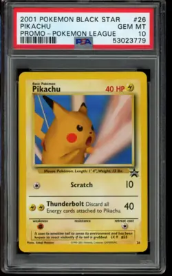 POKEMON PIKACHU SNAP BLACK STAR PROMO #26 PSA 10 GEM MINT - Image 1