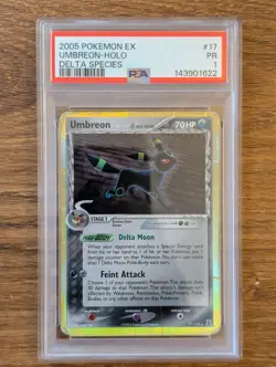 2005 Pokemon EX Delta Species PSA 1 Umbreon #17 Holo FRESH GRADE - Image 1