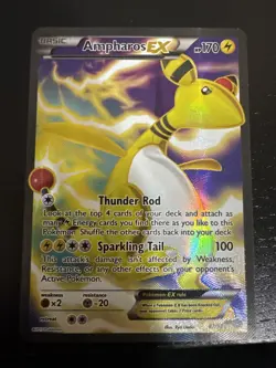 2015 POKEMON XY ANCIENT ORIGINS 87 FULL ART/AMPHAROS EX - Image 1