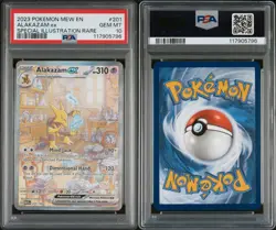 2023 POKEMON MEW EN-151 SPECIAL ILLUSTRATION RARE #201 ALAKAZAM EX PSA 10 - Image 3