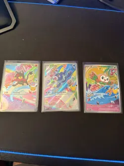 Rowlet Litten Popplio MEP 043 044 045 Pokemon 30th Anniversary First Partner Set - Image 1