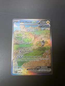 Pokemon Holo Full Art Iron Hands EX 248/182 SIR Paradox Rift NM - Image 1