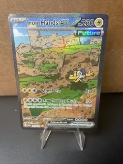 Pokemon Holo Full Art Iron Hands EX 248/182 SIR Paradox Rift NM - Image 4