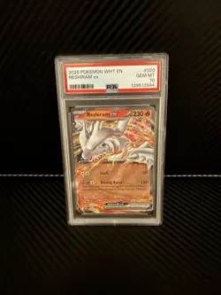2025 Pokemon White Flare En Reshiram Ex #020 PSA 10 Gem Mint - Image 1