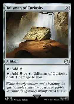 1 x Talisman of Curiosity - Foil - Universes Beyond: Fallout - Light Play - MTG - Image 1