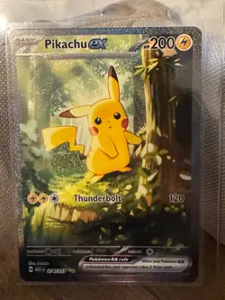 Pikachu EX 200 HP Rare Holo Pokemon TCG Card 276/217 ASC Set - Image 1