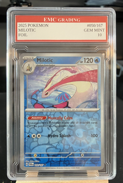 MILOTIC 2025 HOLO FOIL #050/167 Pokemon Card GRADED 10 TCG CCG - Image 1