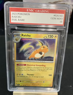 RAICHU #026/165 RARE FOIL Pokemon 2023 Card GRADED 10 MINT TCG CCG - Image 1