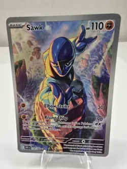 Pokemon Card TCG: Sawk 130/086 Sv: White Flare Holo Illustration Rare NM - Image 1