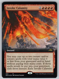 Invoke Calamity (Extended Art) R Kamigawa: Neon Dynasty #467 NM Foil - Image 1
