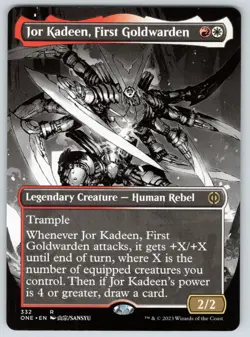 Jor Kadeen, First Goldwarden (Borderless) R Phyrexia: All Will Be One # 332 NM N - Image 1
