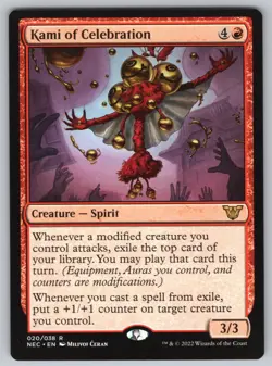 Kami of Celebration R Commander: Kamigawa: Neon Dynasty #20 NM Normal - Image 1