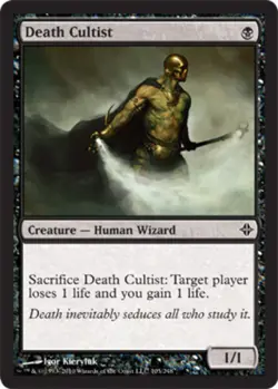 Death Cultist Light Play, English Magic the Gathering MTG Rise of the Eldrazi - Image 1