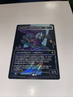 SHREDDER SHADOW MASTER SURGE FOIL 8 BIT-MTG- VARIANT- TMNT - NM- Open To Offers - Image 1