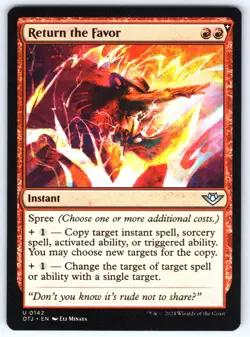 Return the Favor U Outlaws of Thunder Junction # 142 NM Normal - Image 1