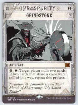 Grindstone M Outlaws of Thunder Junction: Breaking News # 62 NM Normal - Image 1