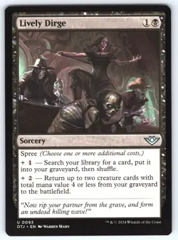 Lively Dirge U Outlaws of Thunder Junction # 93 NM Normal - Image 1