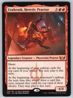 Urabrask, Heretic Praetor M Streets of New Capenna #129 NM Normal - Image 1