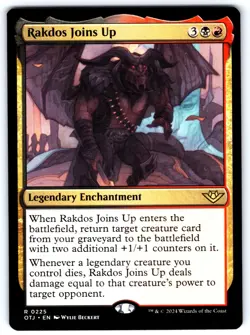 Rakdos Joins Up R Outlaws of Thunder Junction # 225 NM Normal - Image 1