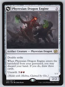 Phyrexian Dragon Engine R The Brothers' War #163 NM Normal - Image 1