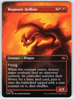 Magmatic Hellkite (Borderless) R Tarkir: Dragonstorm # 380 NM Normal - Image 1