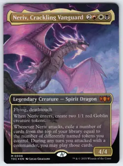 Neriv, Crackling Vanguard (Borderless) M Commander: Tarkir: Dragonstorm # 6 NM F - Image 1