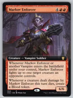 Markov Enforcer (Extended Art) R Commander: Innistrad: Crimson Vow #64 NM Normal - Image 1