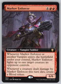 Markov Enforcer (Extended Art) R Commander: Innistrad: Crimson Vow #64 NM Normal - Image 1