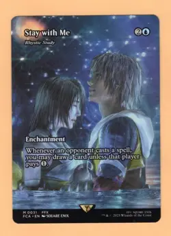 MTG Final Fantasy: Through the Ages Showcase STAY WITH ME - Rhystic Study NM/M - Image 1