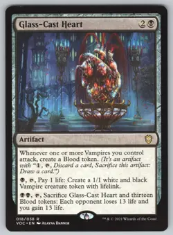 Glass-Cast Heart R Commander: Innistrad: Crimson Vow #18 NM Normal - Image 1