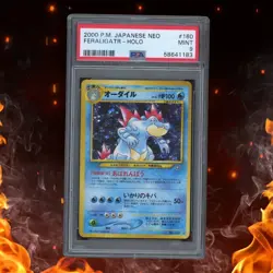 Pokemon Neo Japanese FERALIGATR Holo PSA 9 #160 - Image 1